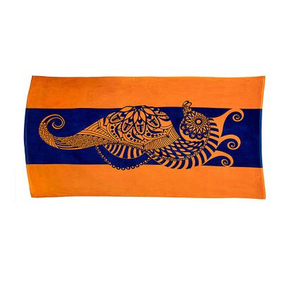 China Sustainable 100% Cotton Logoed Jacquard Hotel Bath Yoga Sports Beach Travel Towel for sale