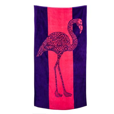 China Custom Viable Customized 100% Cotton Jacquard Beach Towel With Your Own Design Pattern for sale