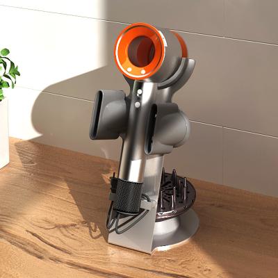 China New Design Hair Dryer Stand Desktop Black Steel Stand Viable Used For Well-Known Brand Hair Dryer for sale