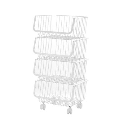 China Multifunctional Rotatable Multi Layer Kitchen Storage Shelf Viable 2/3/4/5 Layer Fruit Storage Rack Vegetable Storage Rack for sale