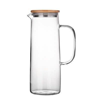 China CLASSIC Heat Resistant Borosilicate Glass Water Tea Pitcher Jug Jug Pot For Homemade Juice for sale