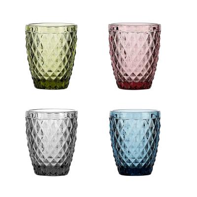 China Customized Sustainable 250ml Solid Color Glass Water Juice Cup Luxury Cups For Restaurant for sale