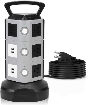 China Hidden cable Amazon success hotsale electronics USA type vertical power extension socket tower power strip for sale