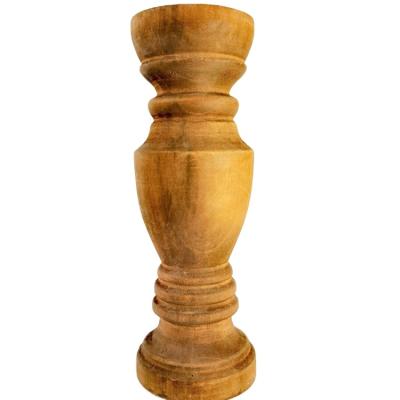 China FIRWOOD & IRON High Quality Decorative Wooden Candle Holder Table Candlestick for sale