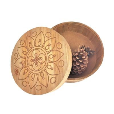 China Europe Antique Handmade Special Carving Vintage Style Handmade Crafted Wooden Gift Box S/2 for sale