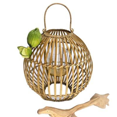 China Large Rattan Home Decoration Rattan Candle Holder Eco Friendly Decoration Candle Holders for sale