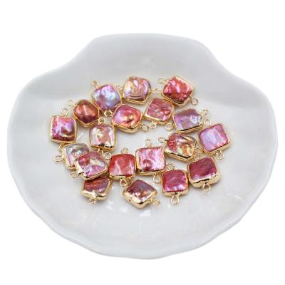 China Baroque Square Freshwater Pearl Bead Bracelet Connector DIY Jewelry Pearl Accessories for sale