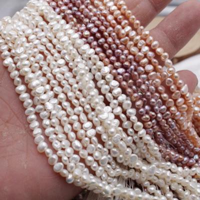 China Natural Pearl 3-4mm Irregular Freshwater Pearl Stone Beads For DIY Necklace Bracelets Earring Jewelry Making for sale