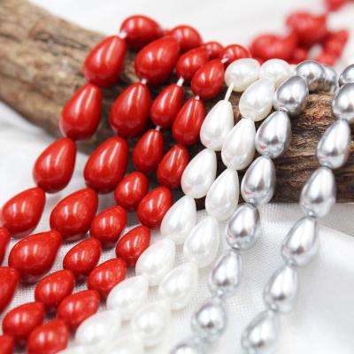 China High Quality DIY Jewelry Accessories 6*10mm Loose Shell Drop Shaped Bead For Jewelry Making for sale