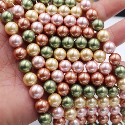 China Jewelry accessories color straight hole shell pearl handmade DIY jewelry accessories wholesale for sale