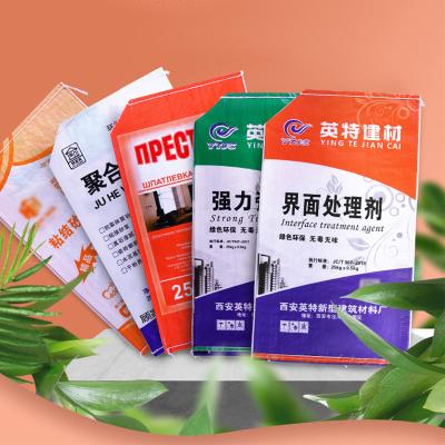 China MINCHENG Recyclable Jumbo Bag For Big Cement PP Woven Bag 25 Kg Laminated Plastic Valve Cement Putty Bag for sale