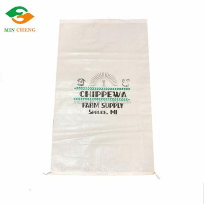 China New recyclable virgin white pp woven bag for livestock feed for sale