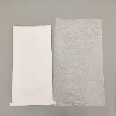 China 45*75cm PP Paper Plastic Bags 25kg Biodegradable Putty Fertilizer Cement Laminated Kraft Paper Bags White Paper Bag With PE Inner Bag for sale