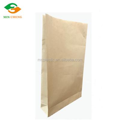 China Flat Bottom Recyclable Charcoal Bag Kraft Paper Packaging Bag For Charcoal for sale