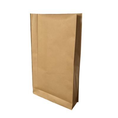 China Customized Size Flat Bottom Craft Disposable White Black Paper Bag For Coal And Cement for sale