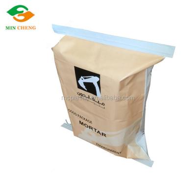 China BIODEGRADABLE Polypropylene Woven Plaster Tote Bag Valve Block Top Bottom Bag 25kg for sale