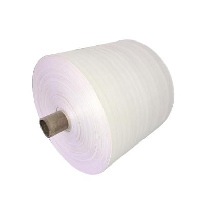 China BIODEGRADABLE White Polypropylene 58-80gsm Woven Fabric Roll for sale