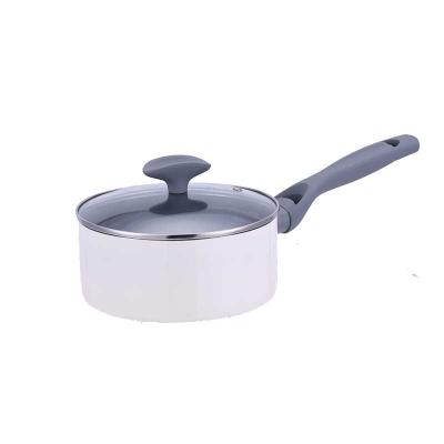 China Kitchen Sustainable Generic Milk Cast Aluminum Nonstick Sauce Pan With Lid Aluminum Nonstick Milk Pan for sale