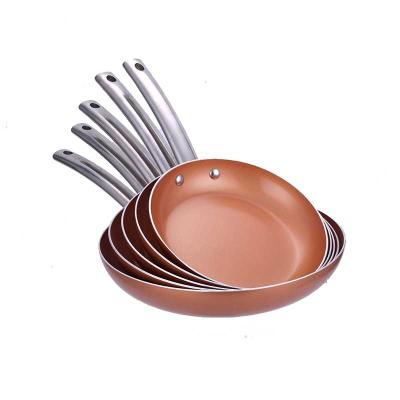 China Viable Frying Pan Black Aluminum Pressing Non-Stick Frying Pan For Student Pans Frying Pans Induction Non-Stick Bottom Coatig for sale