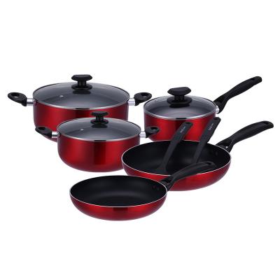 China Sustainable Granite Pan Deep Frying Pan Die Cast Aluminum Nonstick Cookware With Spouts Marble Coating With Lid Kitchenware Frying Pan for sale