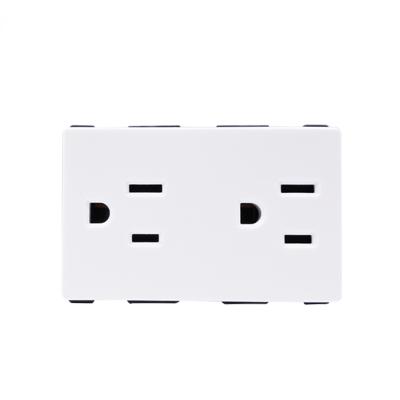 China Durable NEMA 5-15R Hot Receptacles Outlet Power Duplex China Modualr China Sale Modualr Wall Outlets W62/A/2/10AU for sale