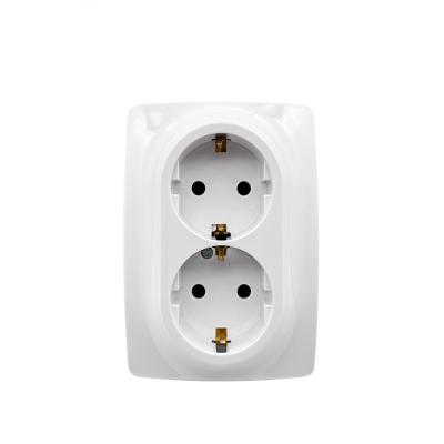 China EU stanard socket 16A 250V wall outlet luxury affordable hidden wall outlet safe Europe China factory twins for sale