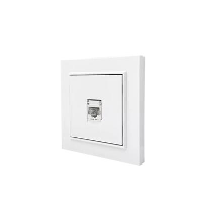 China Modern Simple High Quality CAT3 Telephone Socket Outlet With Hanger Switch Electrical Outlet for sale