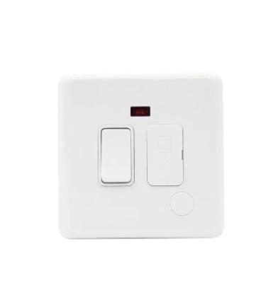 China Classic Child Proof Strip Switched 1 13A Electrical Outlet Fused Cable Outlet With Neon Home Wall Outlet for sale