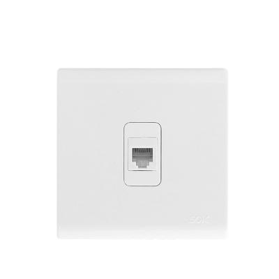 China Classic 1 Band RJ11 Telephone Outlet Outlet - White Wall Outlets for sale