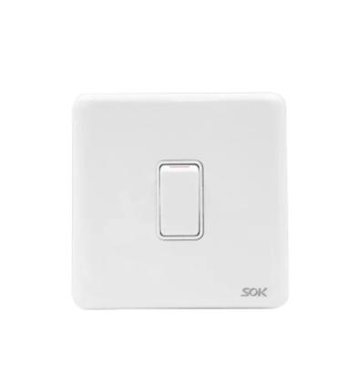 China Popular China Wall Switch 16AX 250V 1 Gang 2 Way Home Electric Lamp Switch W80/L1/2 for sale