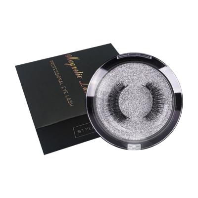 China Good Quality Magnetic Adsorption Eyelashes 5 Magnets Mink Or Synthetic Magnetic Lashes With Eyeliner Kit Private Label Packaging for sale