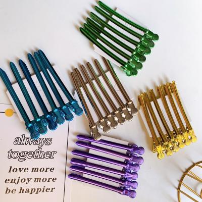 China Hot Selling INS Hair Clip Small Fluffy Hairpin and Traceless Hair Parting Folder Platypus Clip for sale