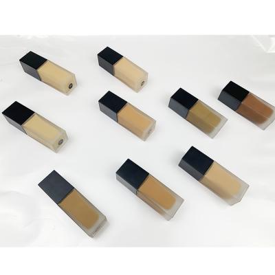 China Wholesale Private Label Sunscreen Full Coverage Liquid Foundation Suitable For Dark Skin Foundation Glass Bottle Liquid Packaging for sale