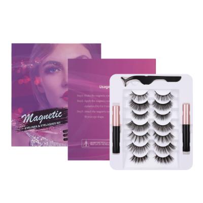 China Easy to stick magnetic eyelashes 3d magnetic eyeliner factory price mink eyelashes for sale