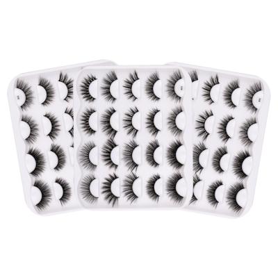 China EXAGGERATED STYLE 2021 New Design Bandless Lashes Full Strip Eyelash 3D Faux Mink Lashes Wholesale Private Label for sale