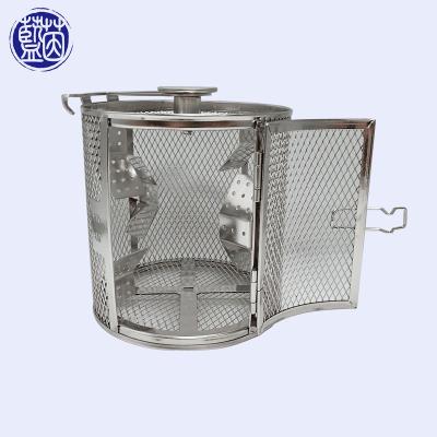 China OEM Customized Kitchen Oven Mesh Cage Accessories Stainless Steel Electric Rotary Roasting Cage LY-00070 for sale