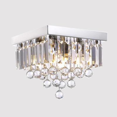 China Modern Cone Glass Pendant Light Hotel Exterior Mounted Crystal Ceiling Hanging Light Chandelier for sale