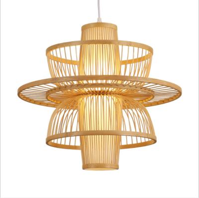 China Factory new bamboo restaurant custom made modern wholesale idyllic japanese chinese lantern creative bamboo chandelier for sale