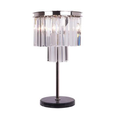 China Europe mini hotel chrome decorative crystal ODM lights modern besides luxury room desk reading table lamp for retailer for sale