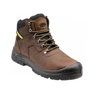 China Steel Toe Shoes 2022 New Arrival Oil Resistant Mesh Lining Brown Work Man Sports Safety Boots for sale