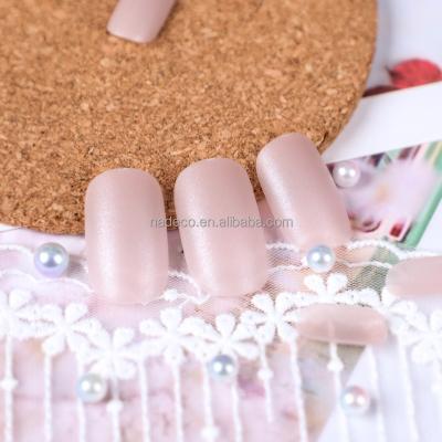 China Medium Square Ultra Thin Matte Gel Nail Art Tips DIY Nail Art Press On Size Wide 360pcs French Style False Artificial Nail for sale