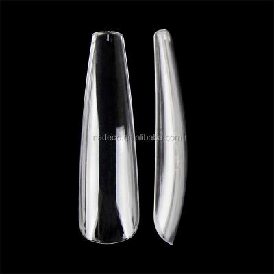 China Manufacturer Design Abs Material XXL Ballerina Long Press On Salon Professional Simple Nail Tips for sale