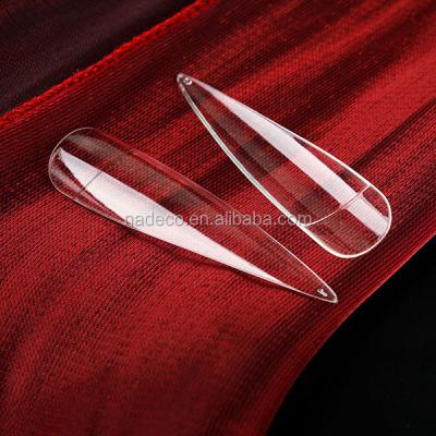 China Nail Tips Salon Maker Nail Salon Maker Extra Long Clear French Sharp False Nails Cuspidal Art Tips for sale