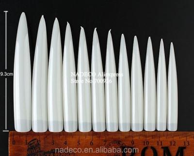 China Superb Design Nail Art 9cm Long False Stiletto Nail Art Tips 12PCS/BAG for sale