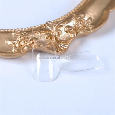 China NADECO Eco-friendly Material Short Oval ABS Or Soft Gel Nail Tips Press On Nail Tips Wholesale for sale