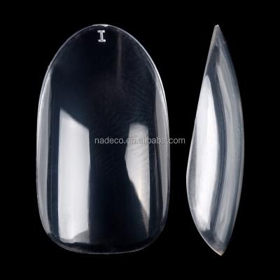 China NADECO Different Size Eco-friendly Material Tips On Sale Short Oval ABS Or Soft Gel Nail Tips Press On Nail Tips Wholesale for sale