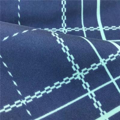 Chine Tissu imprimé bleu 75DX200D 145gsm 150cm de Microfiber 100 pour cent de tissu de polyester à vendre