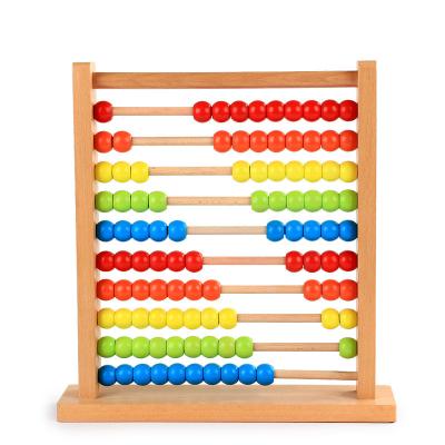 China Wooden Multi Color Child Soroban Abacus Wooden Math Manipulatives Calculation Counting Math Counters for sale