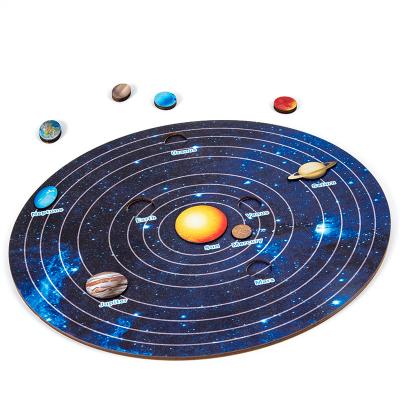 China Wooden Wooden Space Planets Puzzles Games Solar System Map for sale