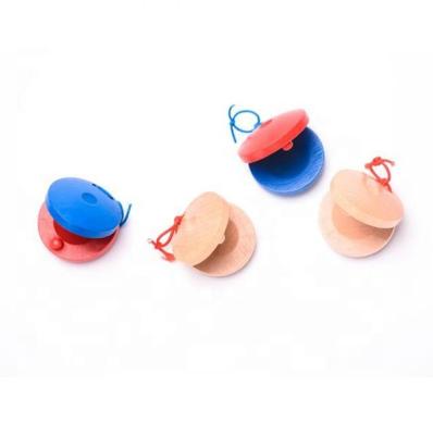 China Beautiful Educational Model Wooden Castanets Equipment Children's Percussion Musical Factory Carl Orff Early Learner for sale